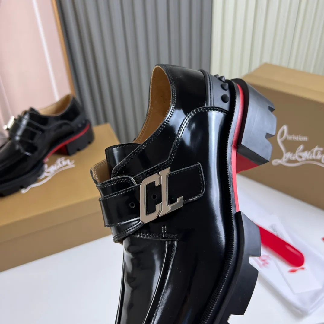 Men's shoes 💰720💰 CL's popular red-soled boots 🆑1:1 original mold, Christian* Louboutin, imported open-edge beaded cowhide leather on the upper + water-dyed cowhide lining, original outsole ⬆️ Wear-resistant and non-slip, full set of counter packaging 🎁38-45 (customized for 45, non-refundable)